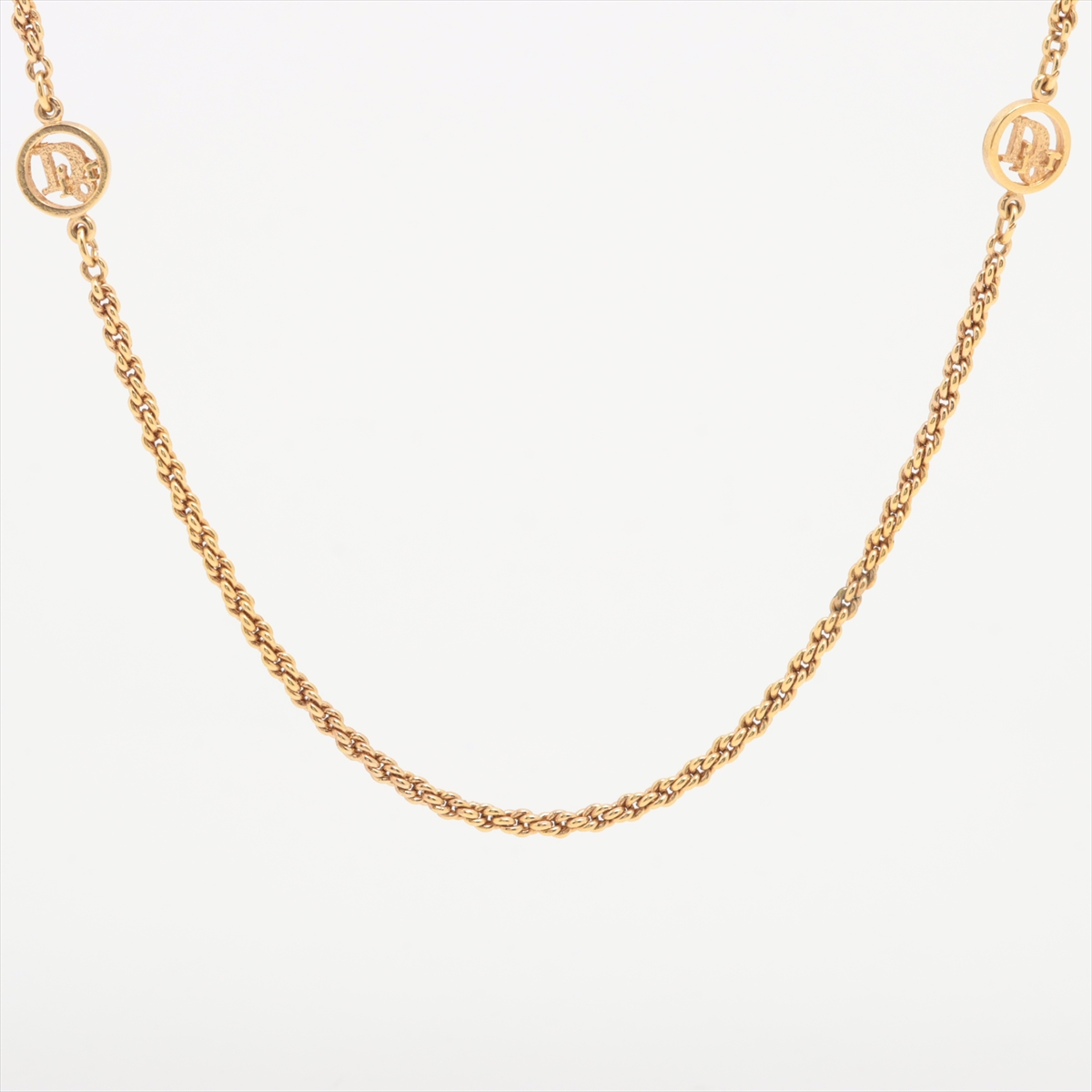 D Logo long chain necklace