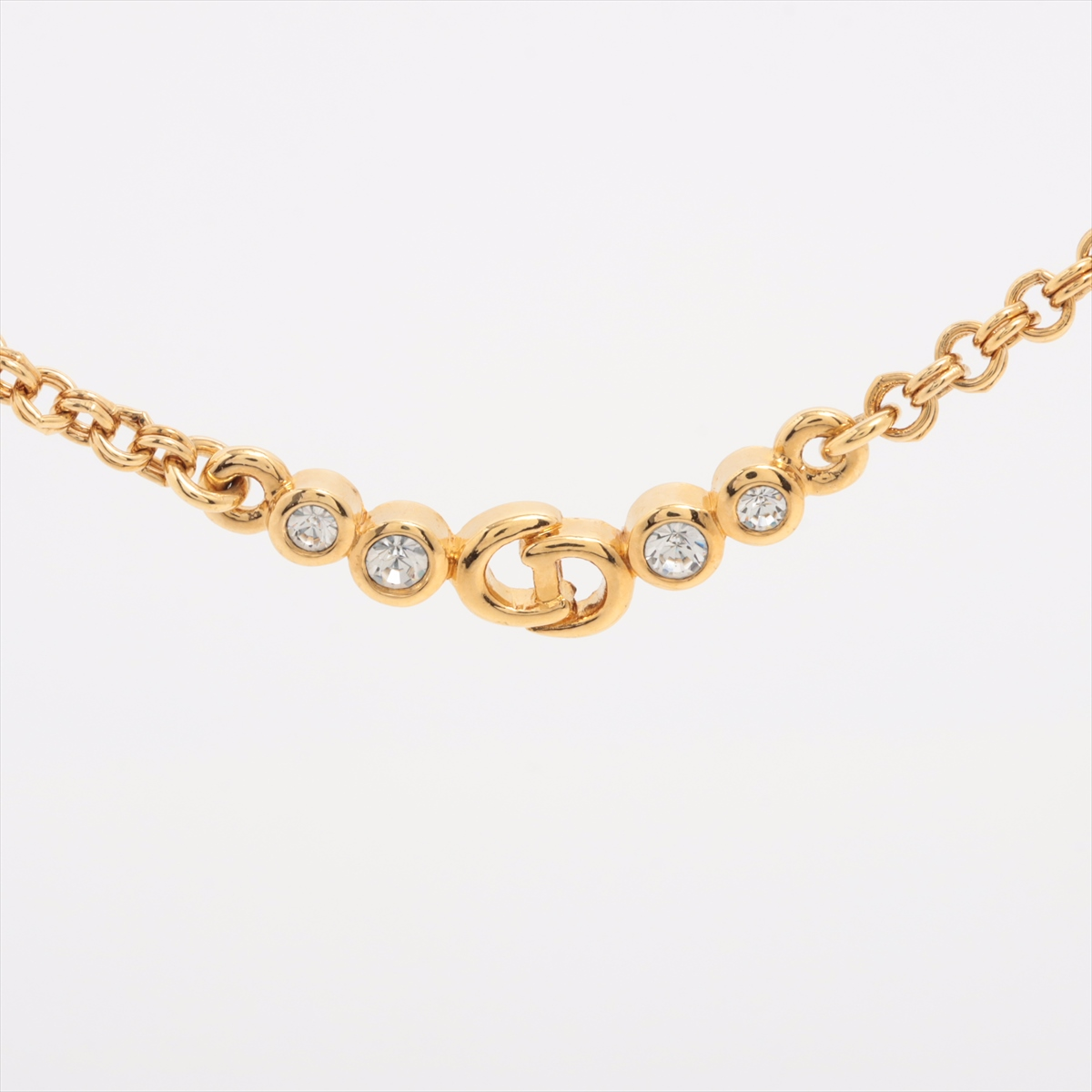 D CD rhinestone necklace