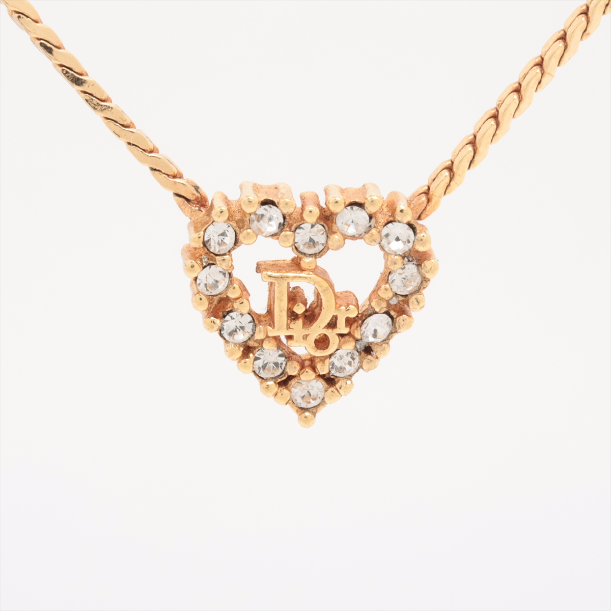 D Heart rhinestone necklace
