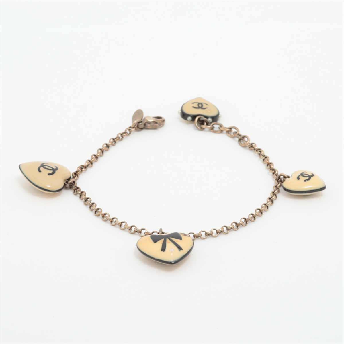 C Enamel Camellia Heart Bracelet