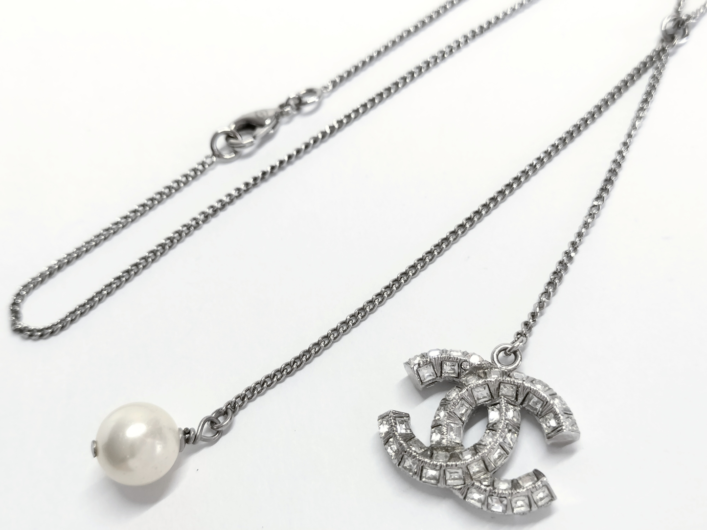 C Double C Pearl Pendant Necklace