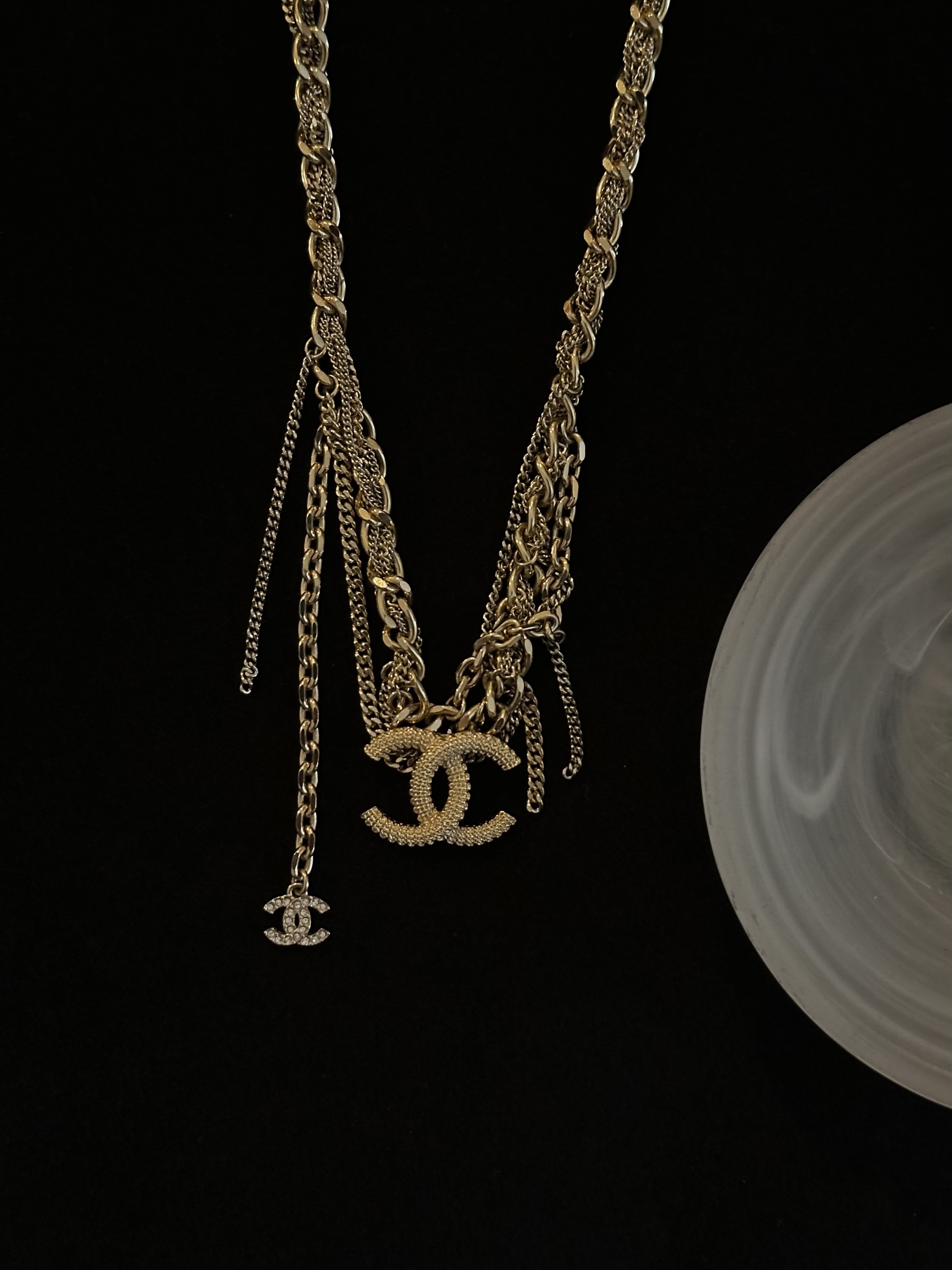 C Multi-strand Double C Haute Couture Lava Necklace