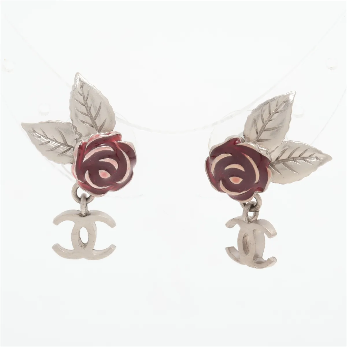 C Camellia Double C Pendant Earrings