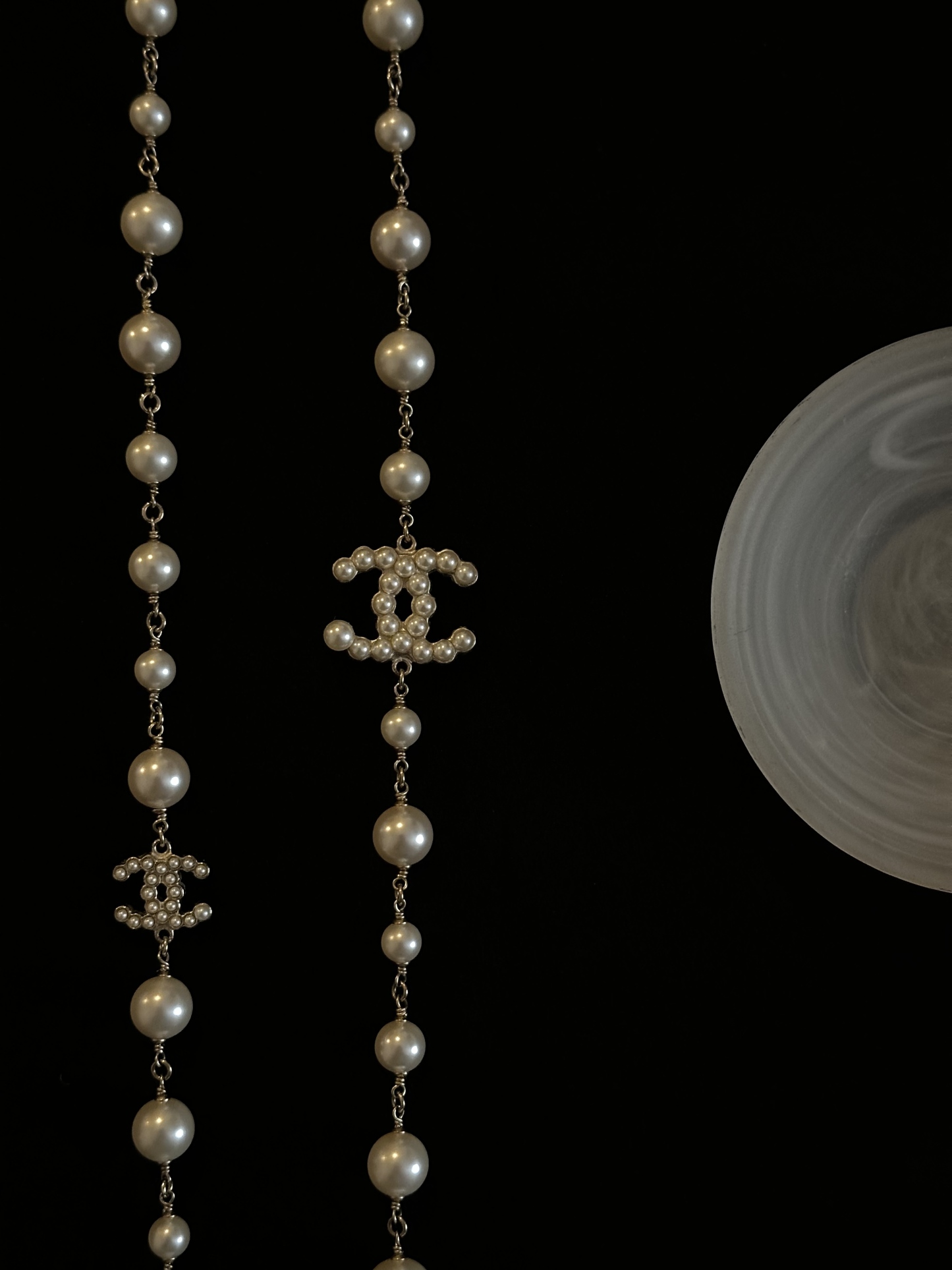 C Pearl Double C Necklace