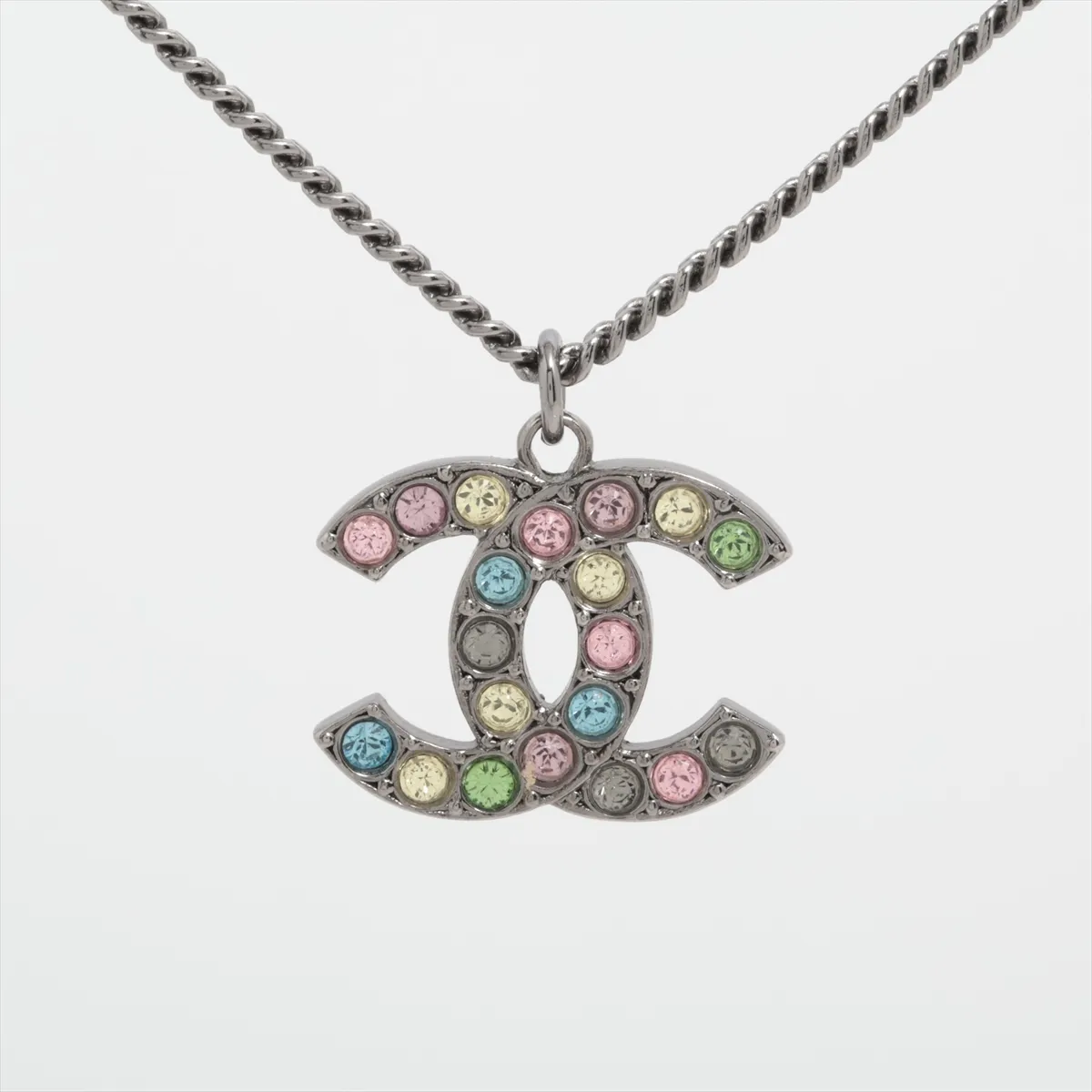 C Colored Diamond Double C Black Necklace