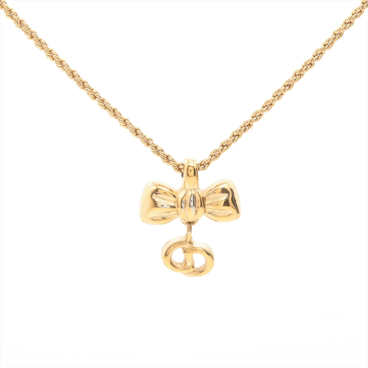 D Bow CD pendant necklace