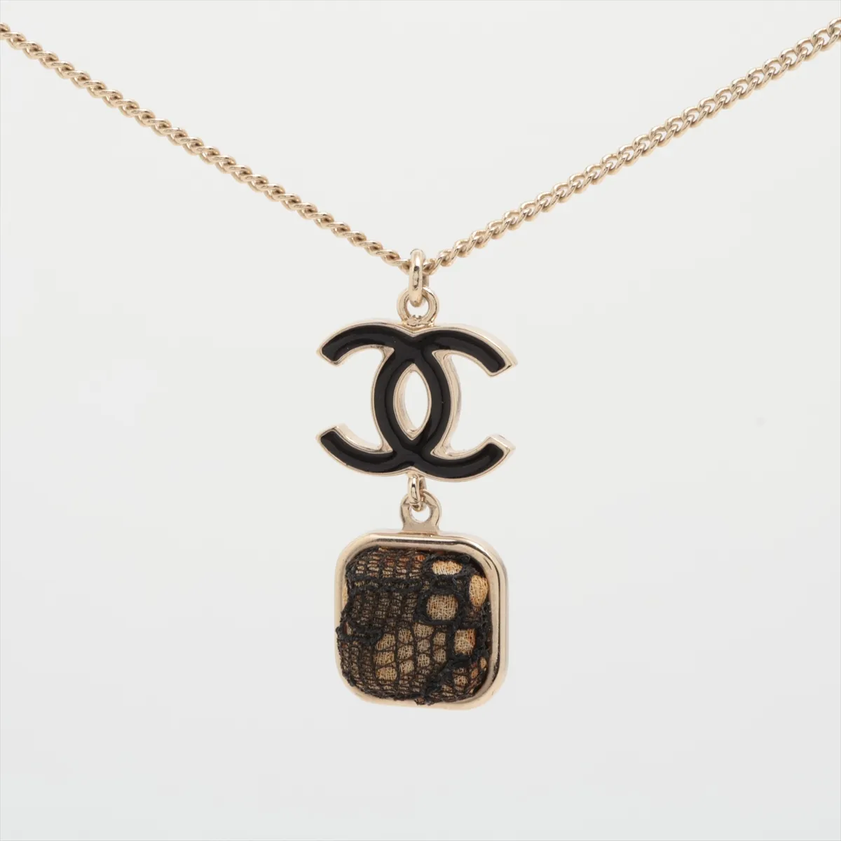 C Double C Lace Square Necklace