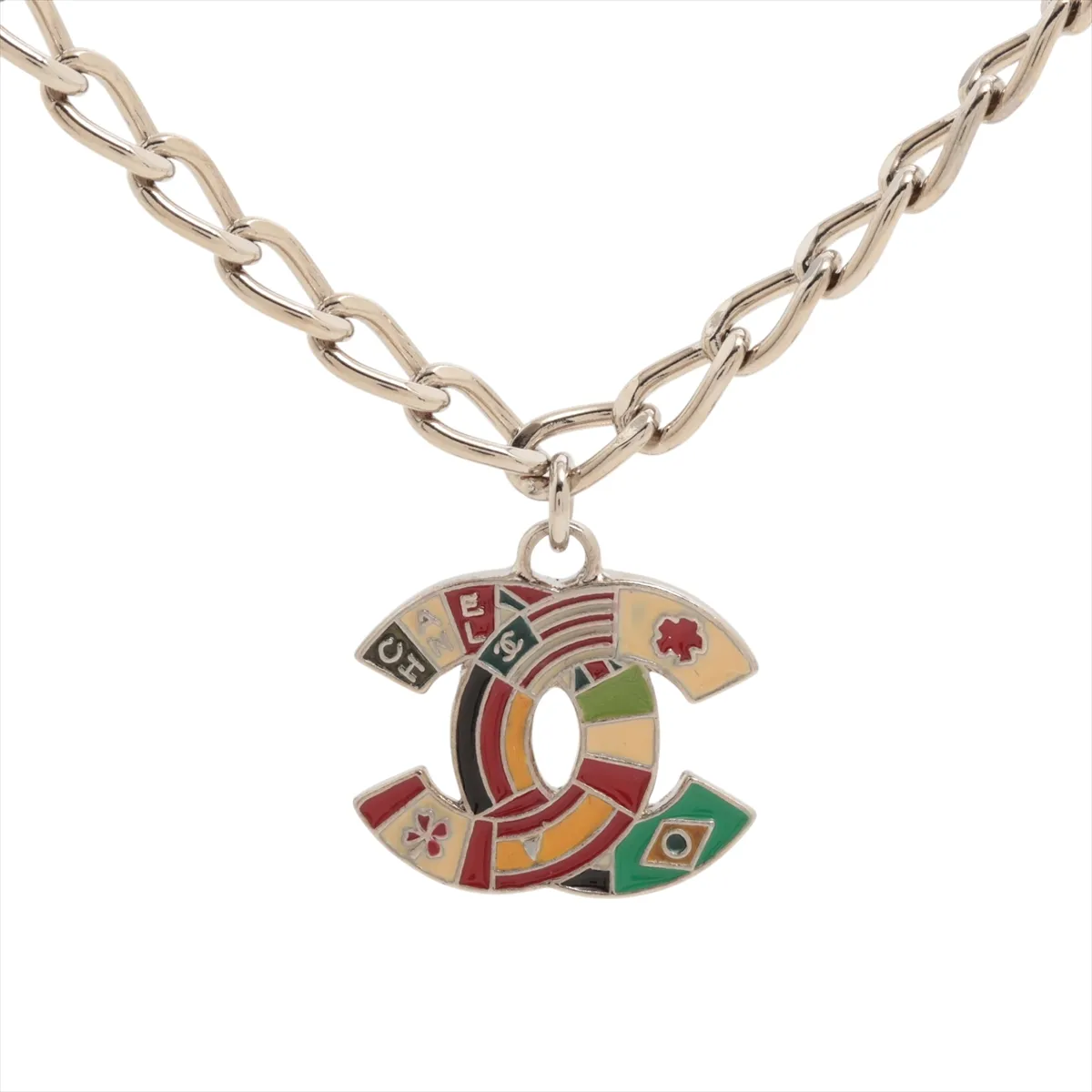 C Enamel Flag Double C Necklace