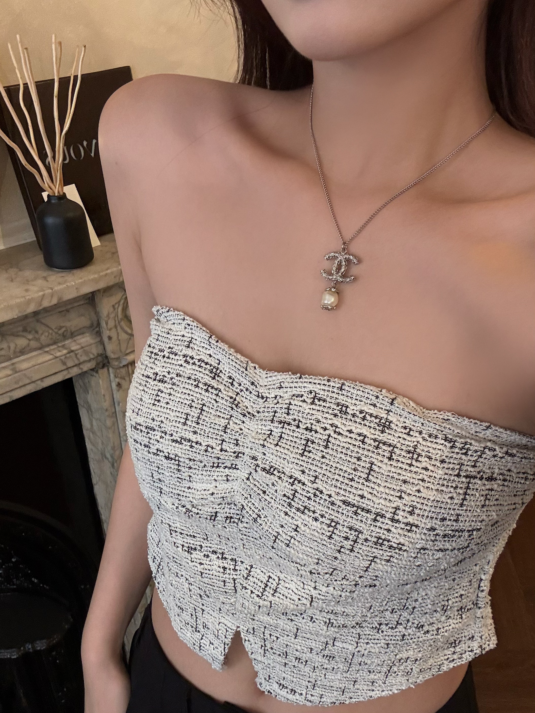 C Pearl Coral Necklace