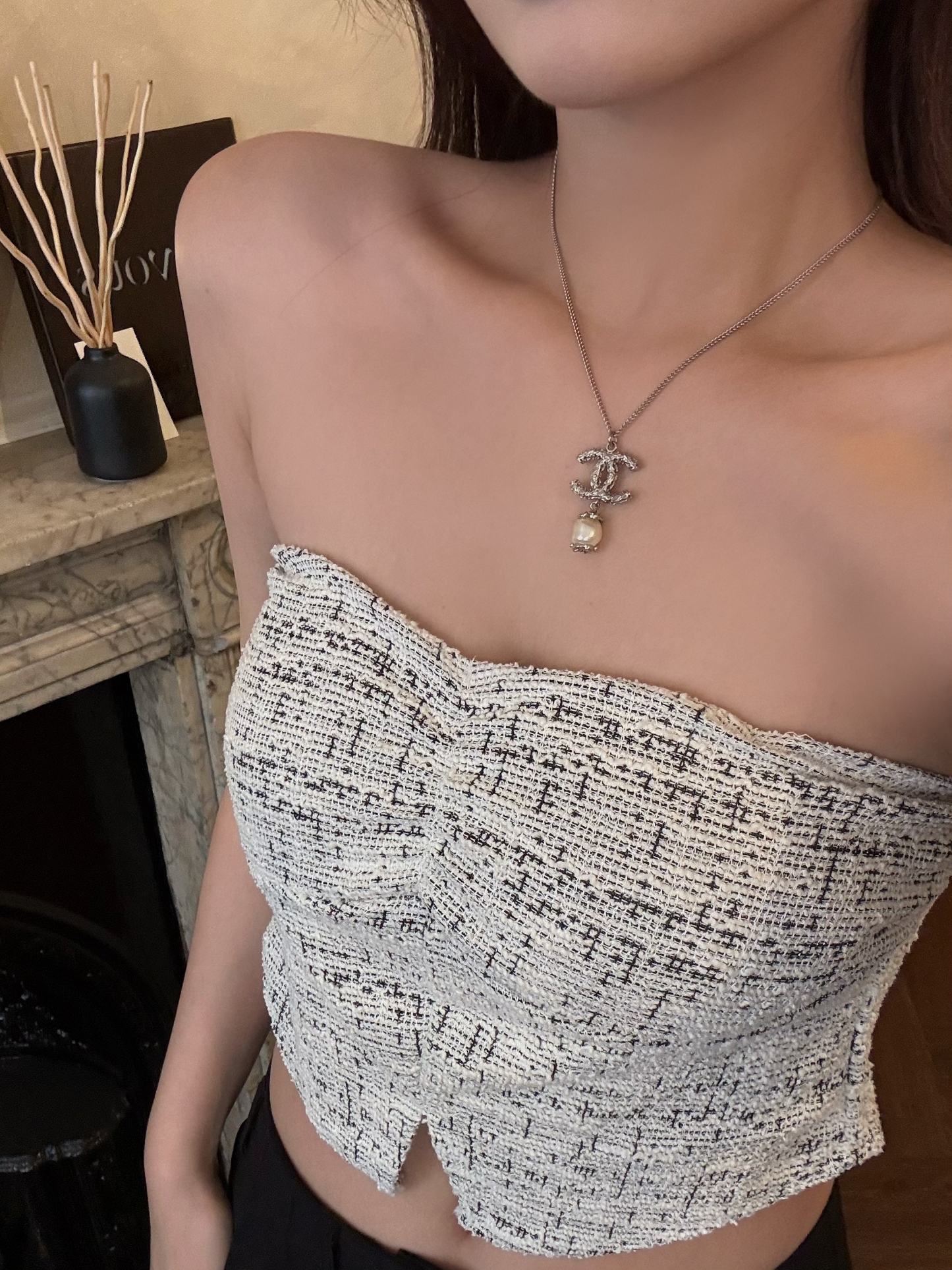 C Pearl Coral Necklace