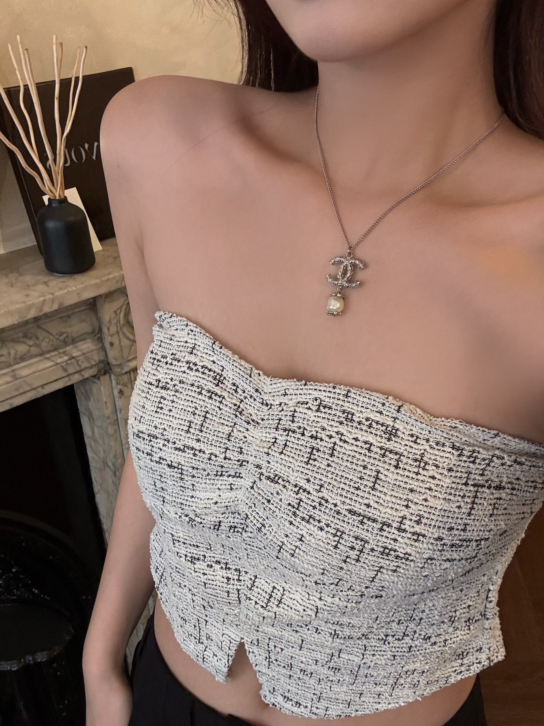 C Pearl Coral Necklace