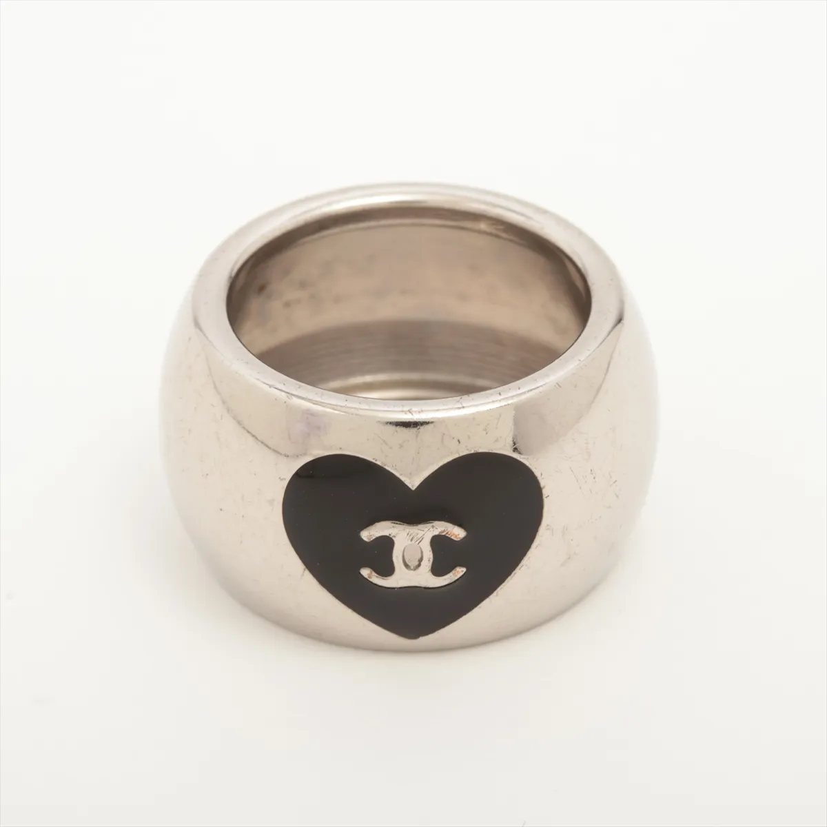 C Black Heart Reversible Ring