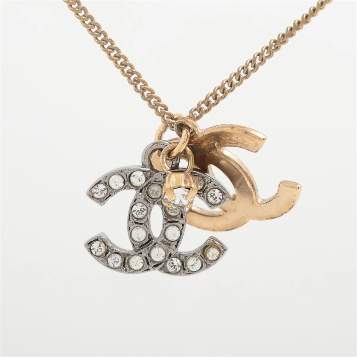 C Double layer logo necklace