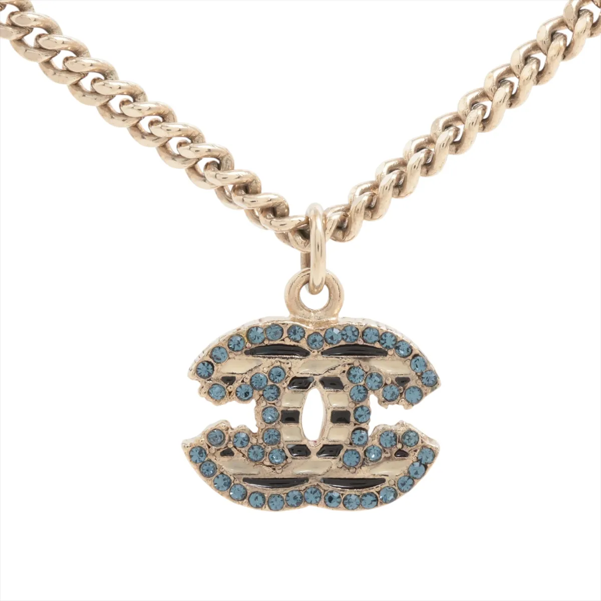 C Double C Stripe Blue Diamond Necklace