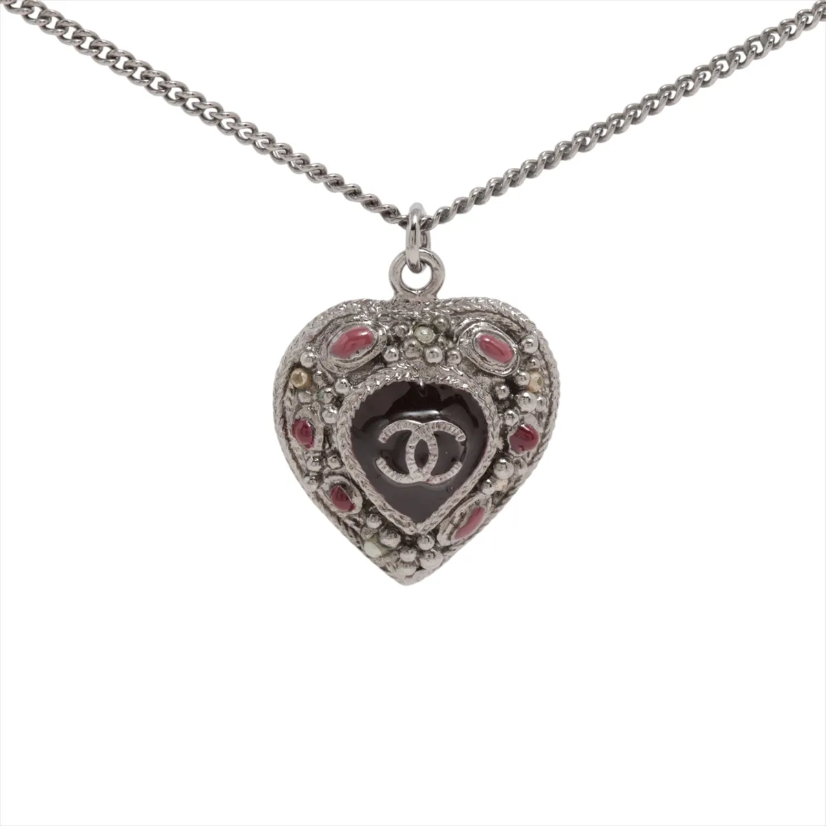 C Glazed Pearl Heart red Necklace