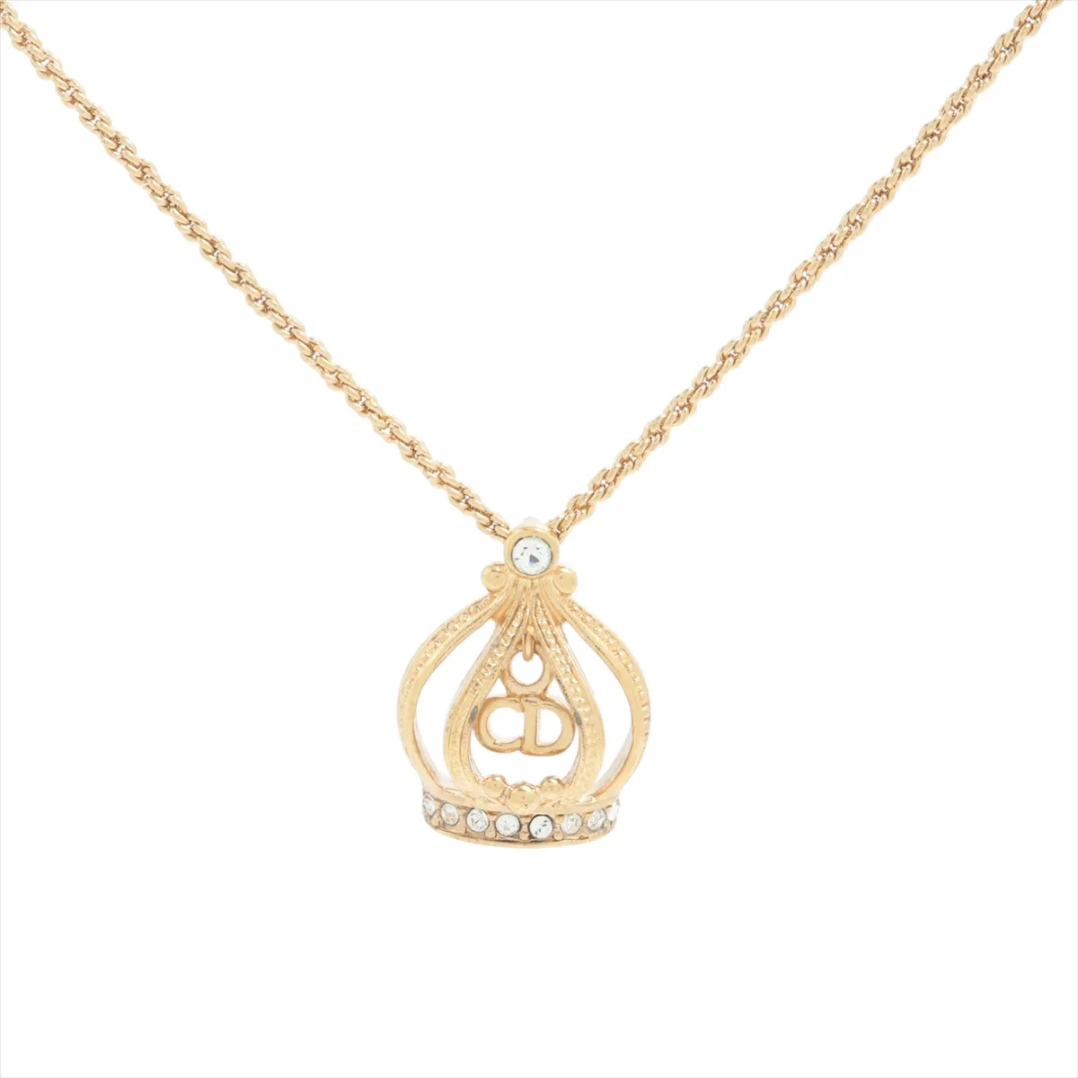D Crown rhinestone necklace