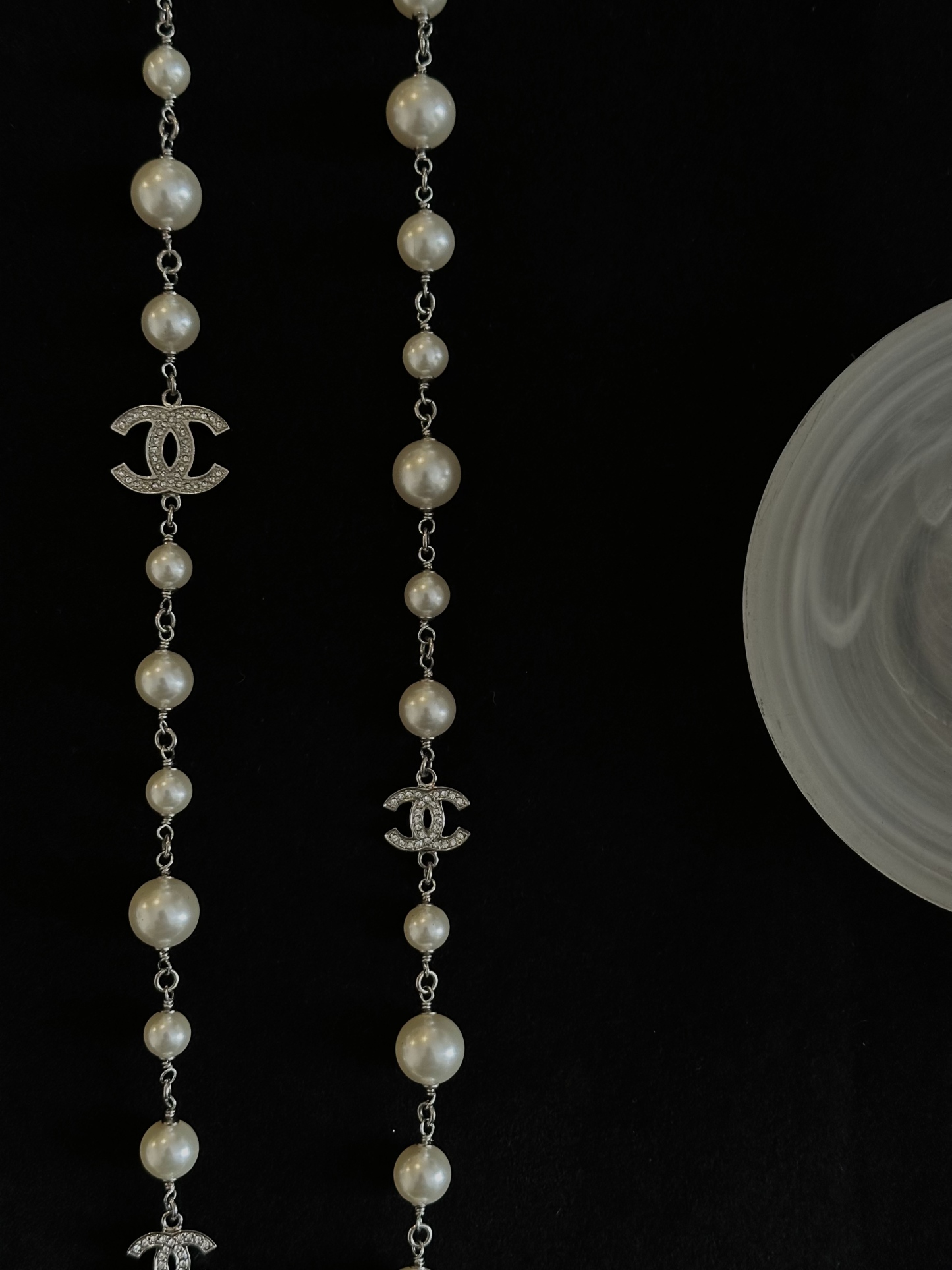 C Pearl Double C Necklace