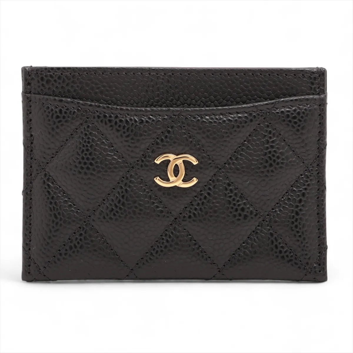 C Classic black gold card holder