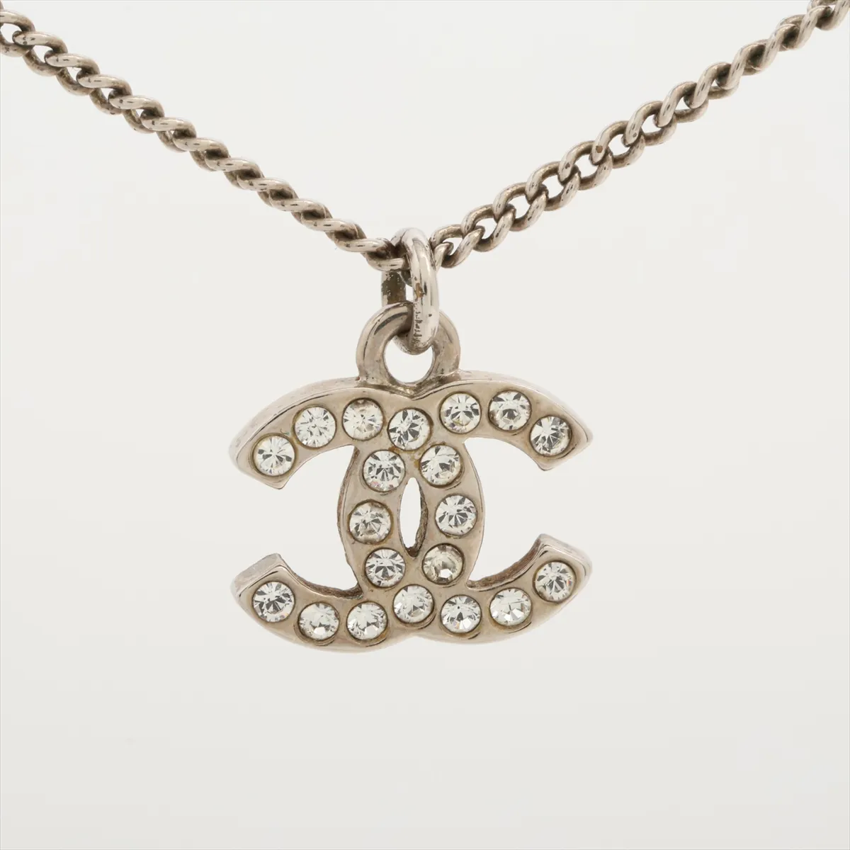C Full diamond double C necklace
