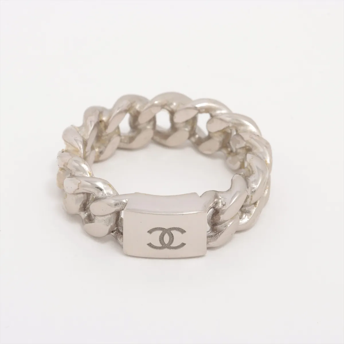 C Silver chain ring