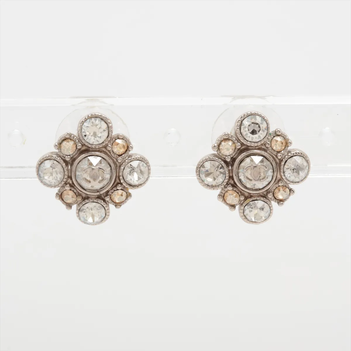 C Fully diamond Baroque style earrings