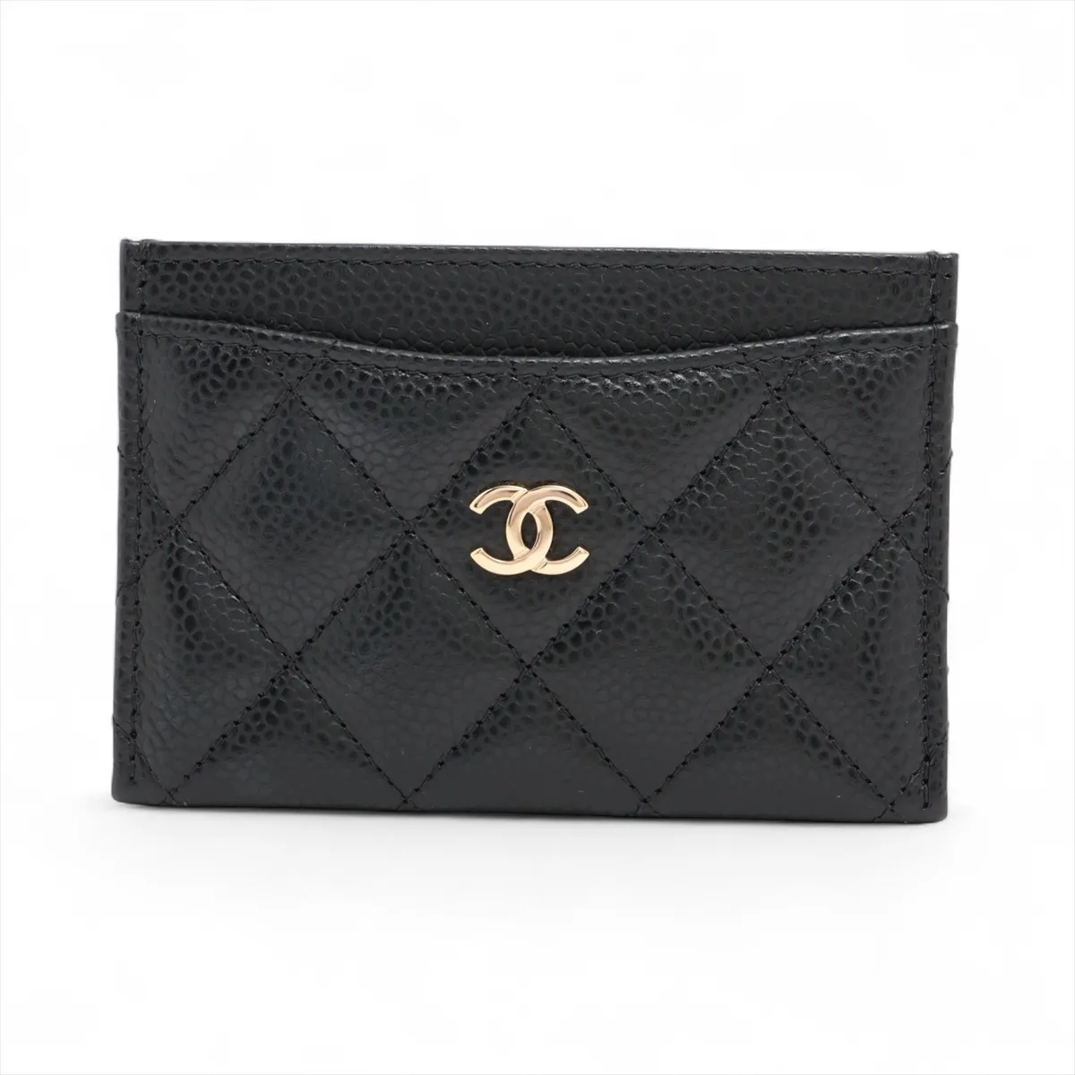 C Classic black gold card holder