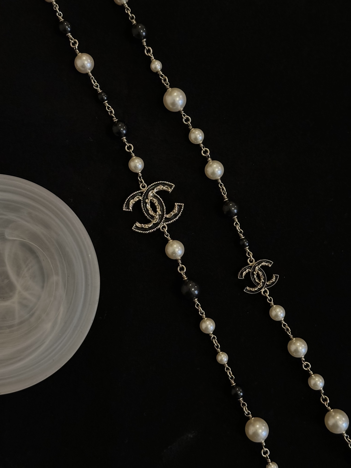 C Pearl Double C Necklace