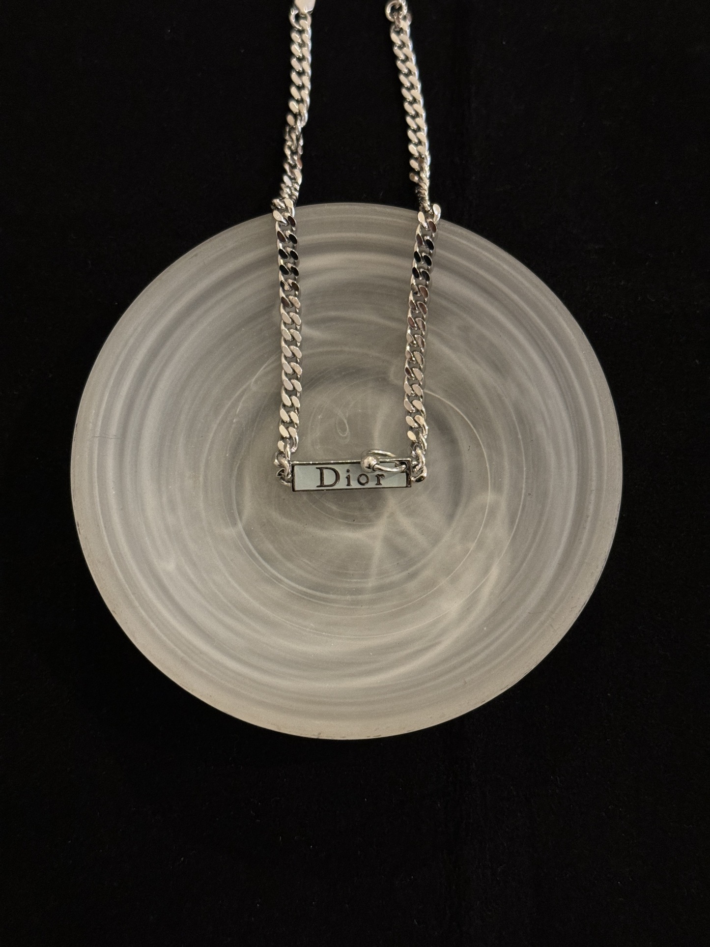 D Nameplate enamel necklace