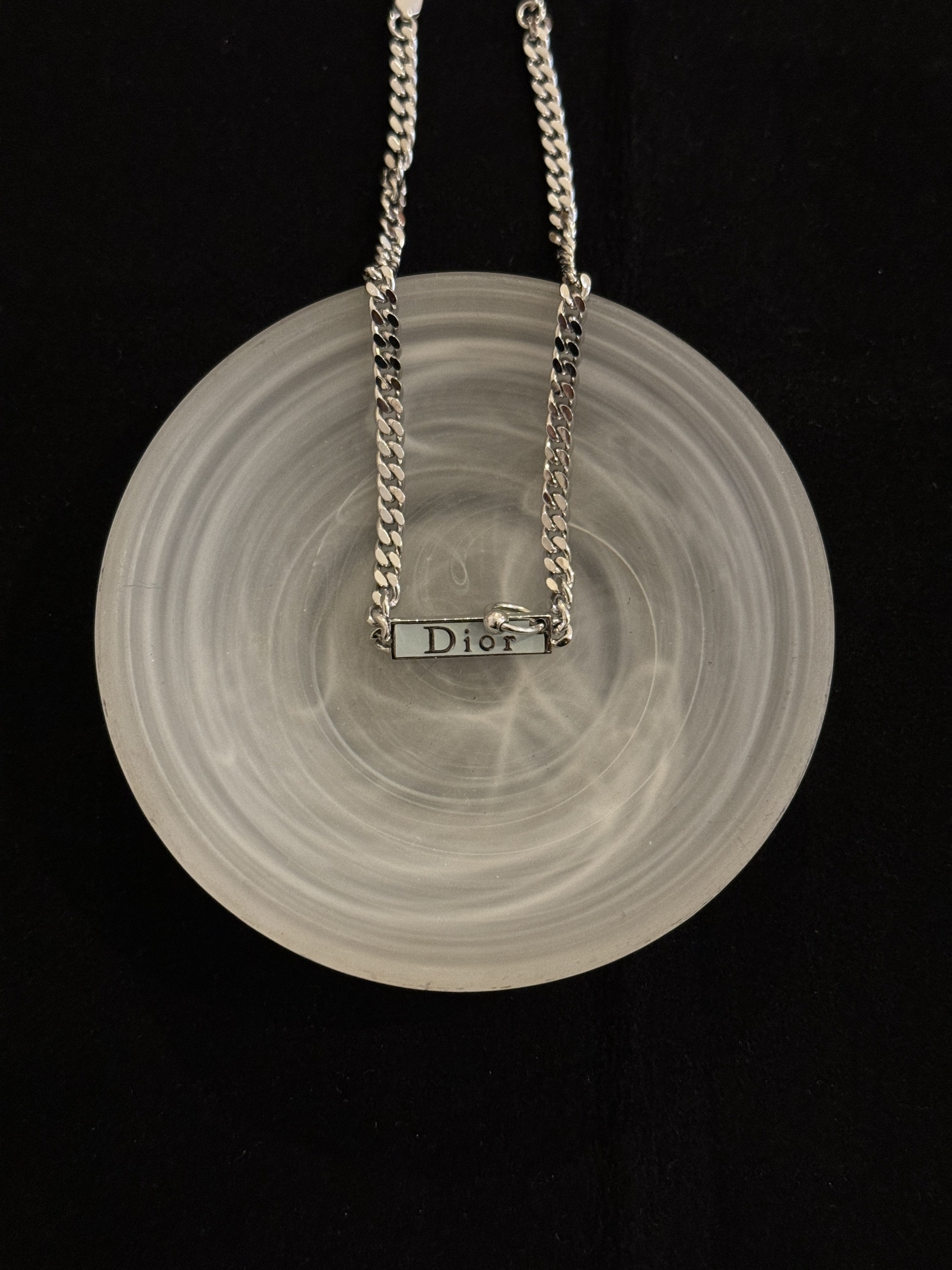 D Nameplate enamel necklace