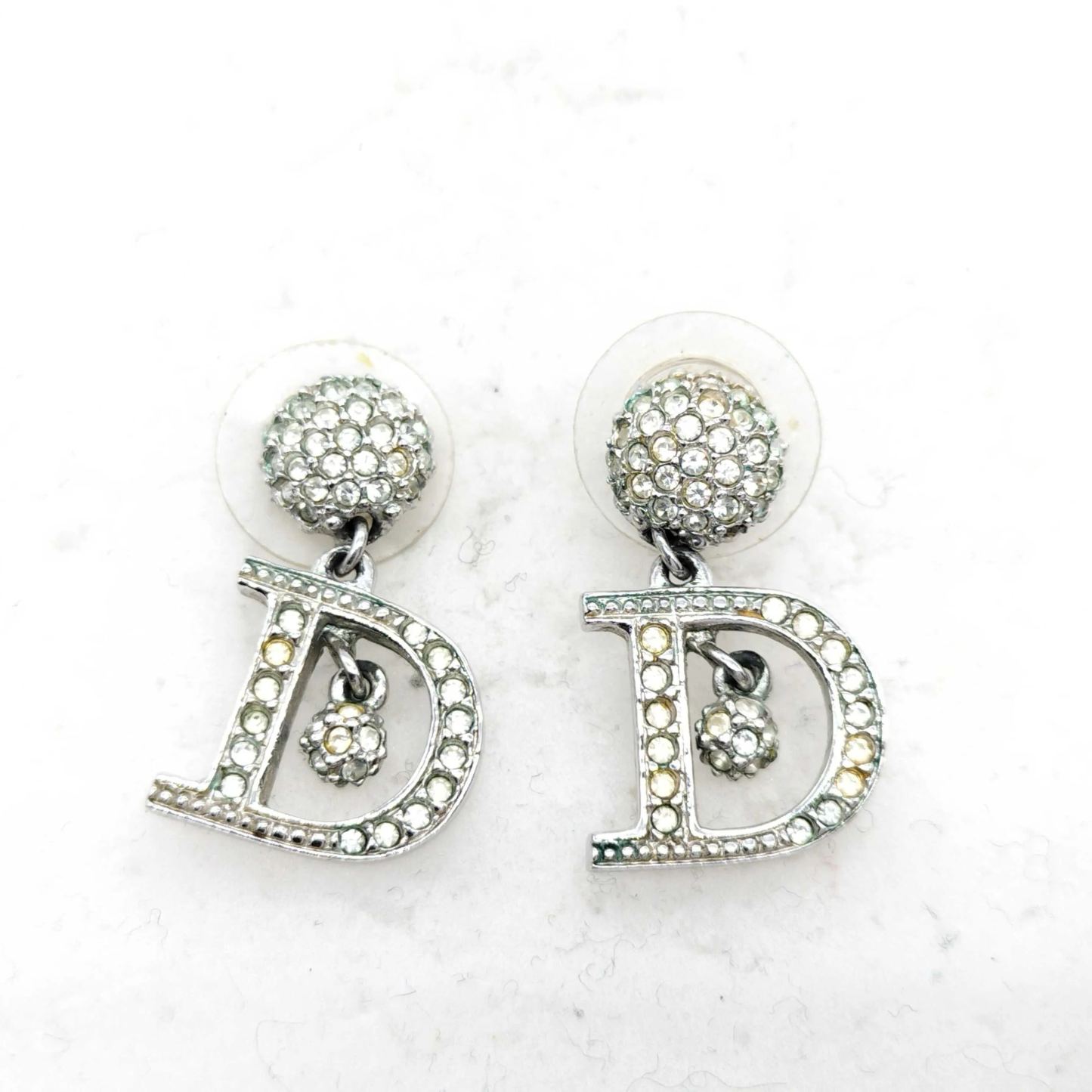 D Full diamond D earrings