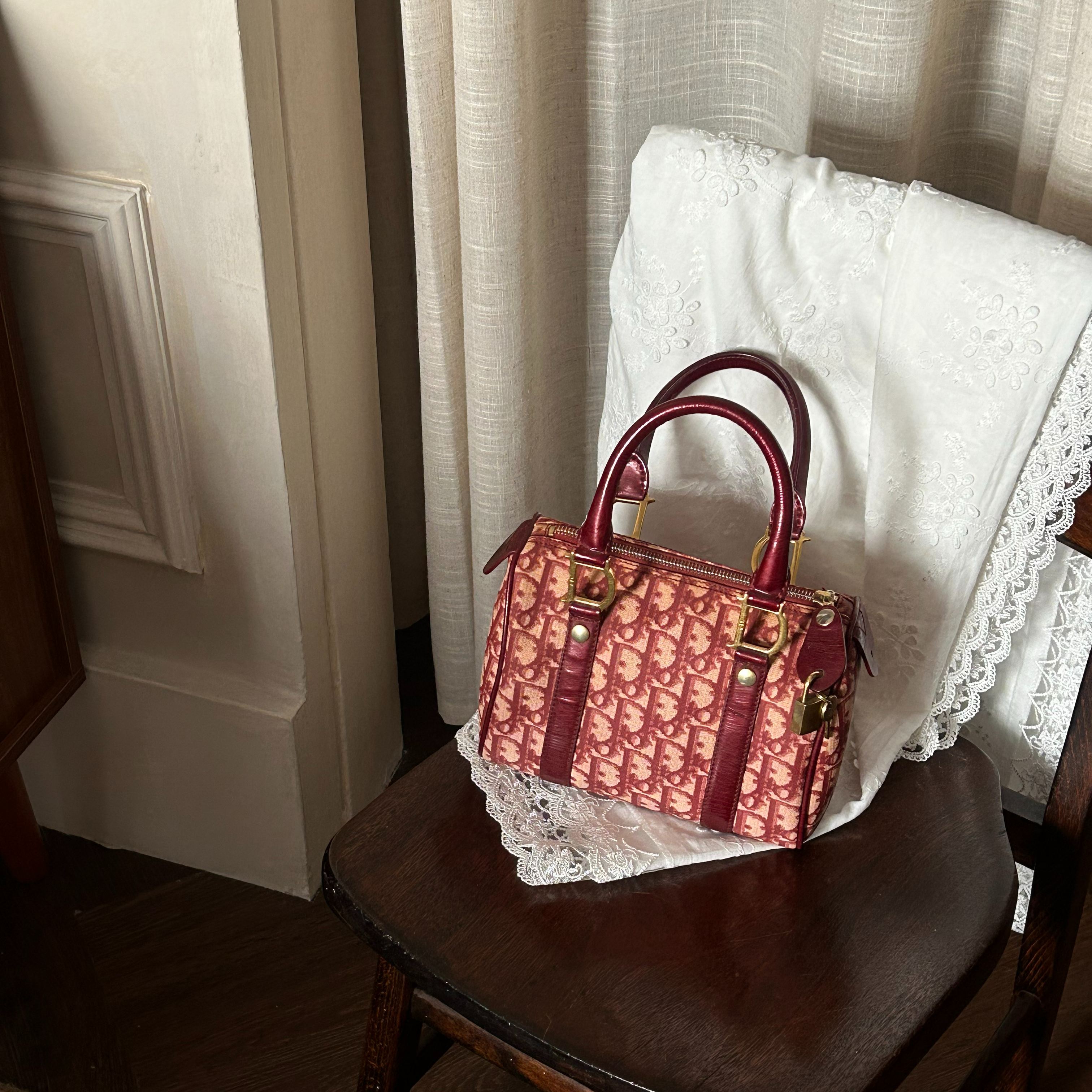 D Red monogram handbag