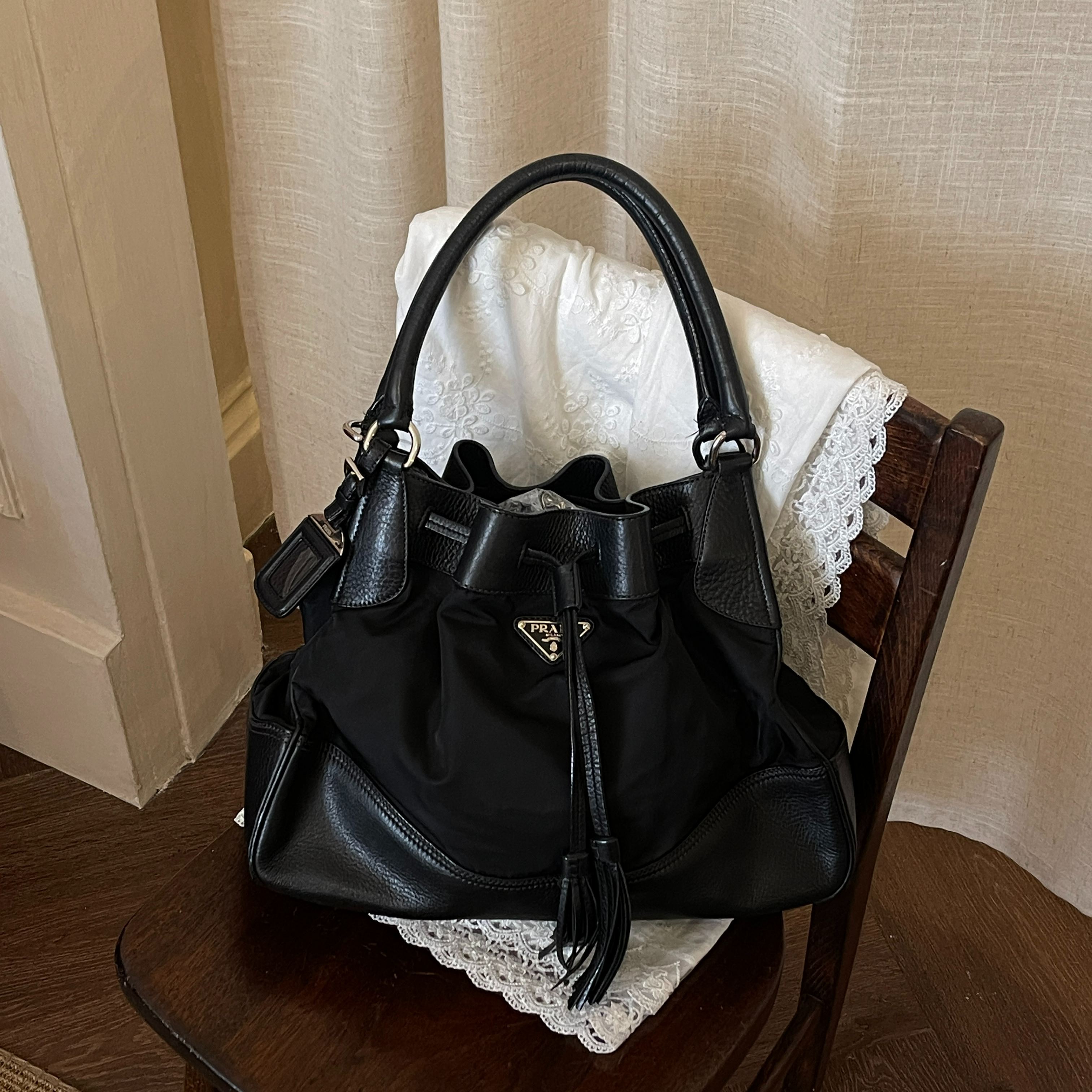 P Black Bucket Bag