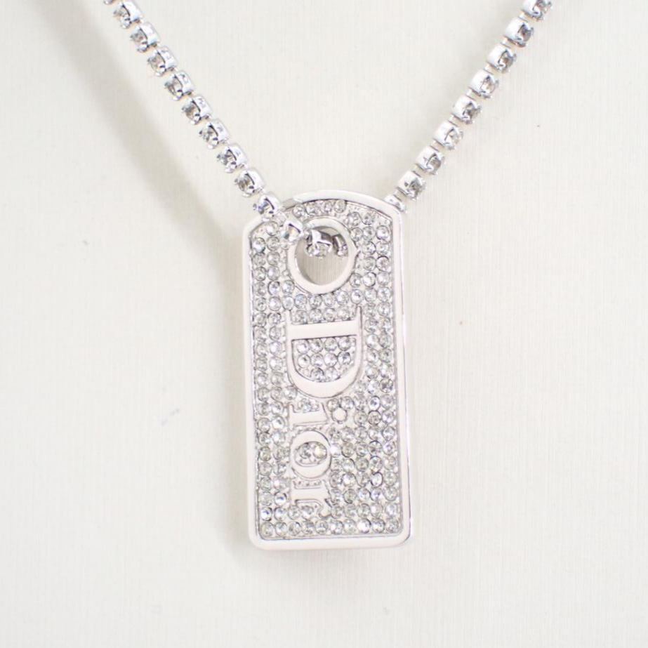 D Nameplate full diamond necklace