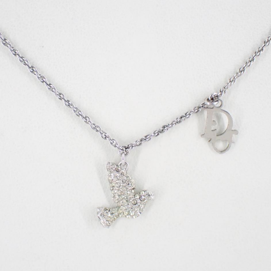 D Diamond bird necklace