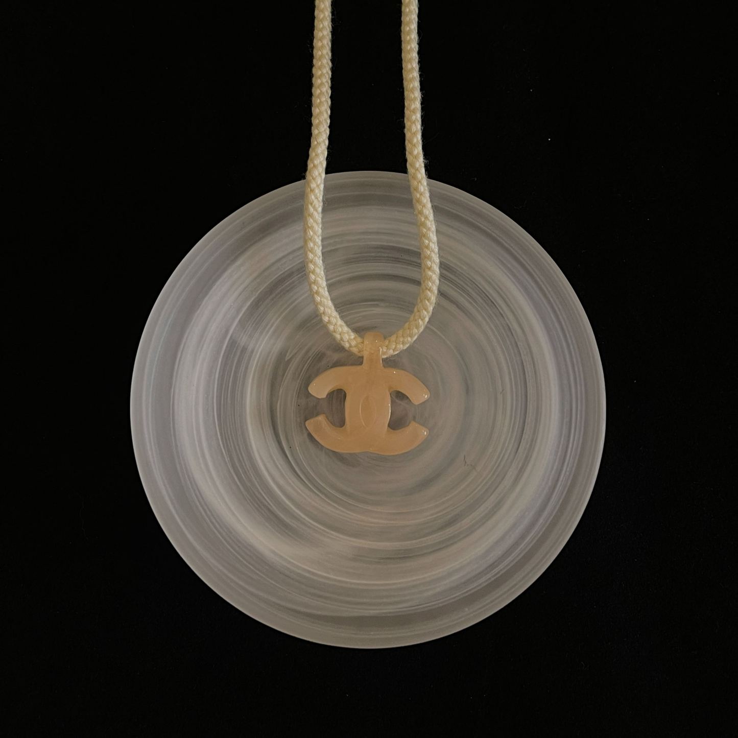 C Jade hemp rope necklace