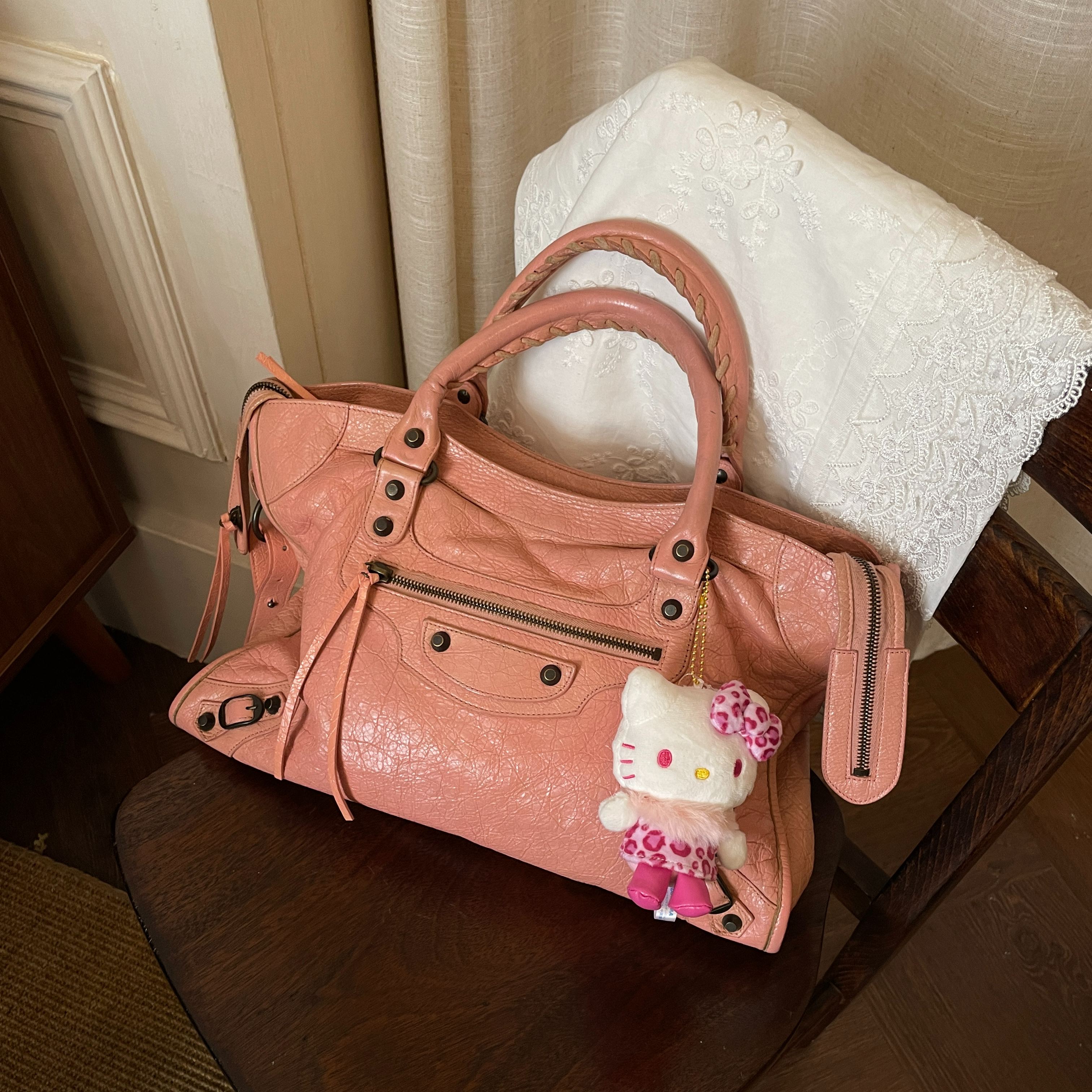 B Pink motorcycle bag