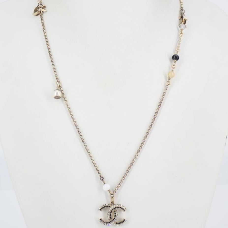 C Long chain double C necklace