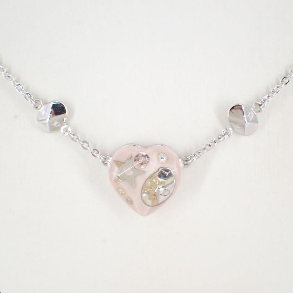 D Pink Heart Necklace