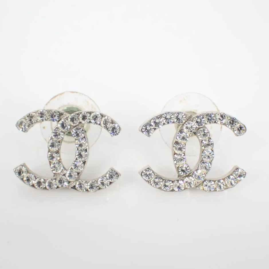 C Double C full diamond earrings