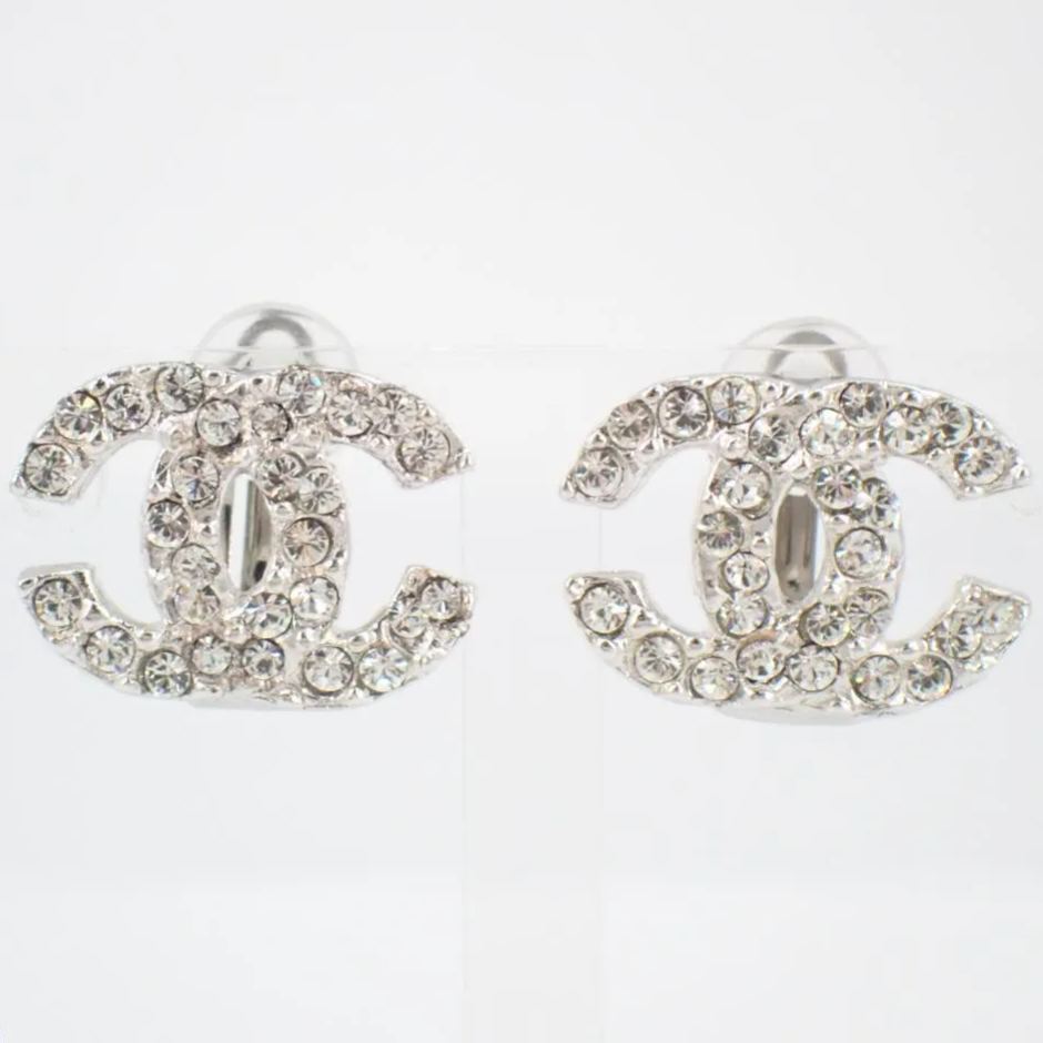 C Double C full diamond earrings