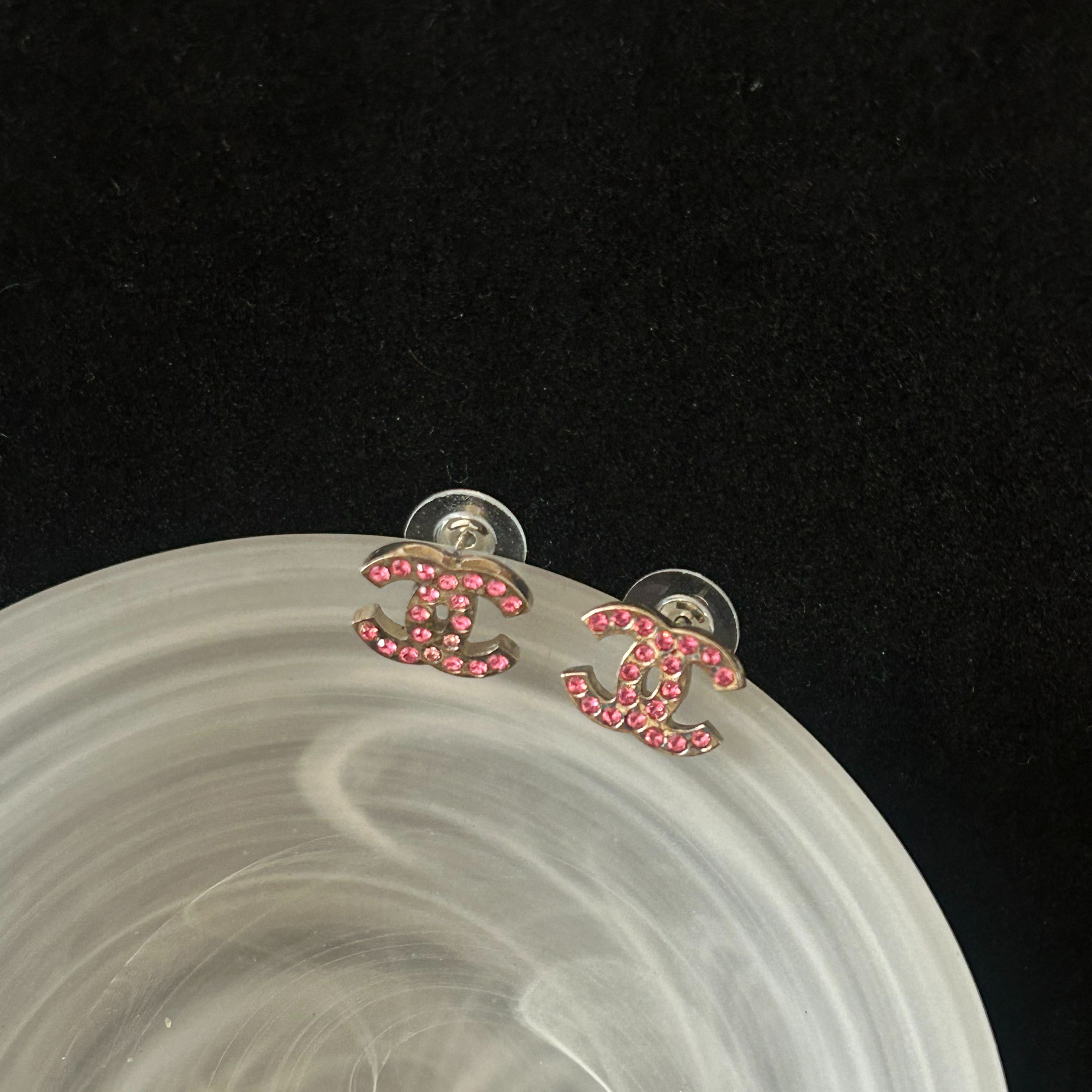 C Double C pink diamond earrings