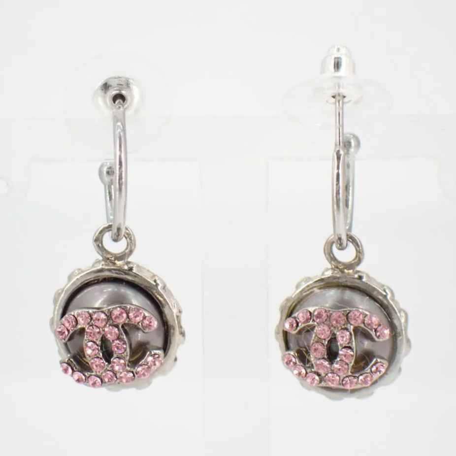 C round pink diamond earrings