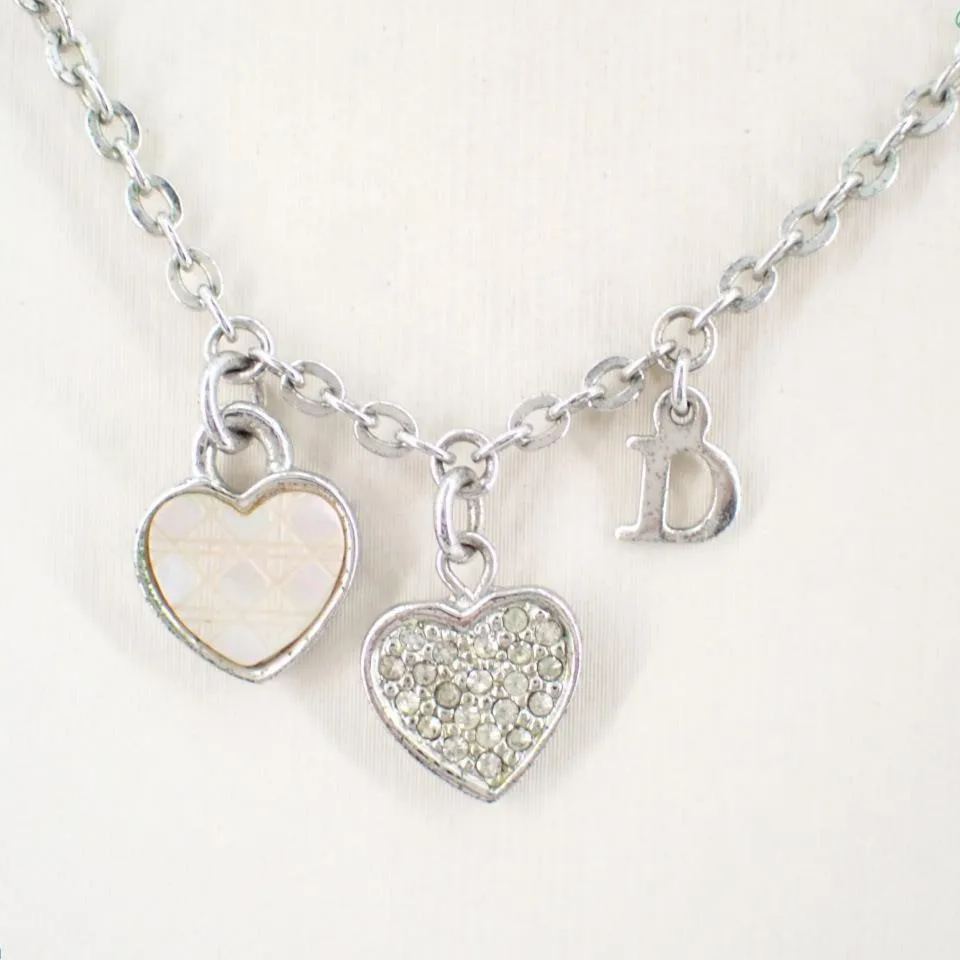 D Mother of Pearl Heart Necklace
