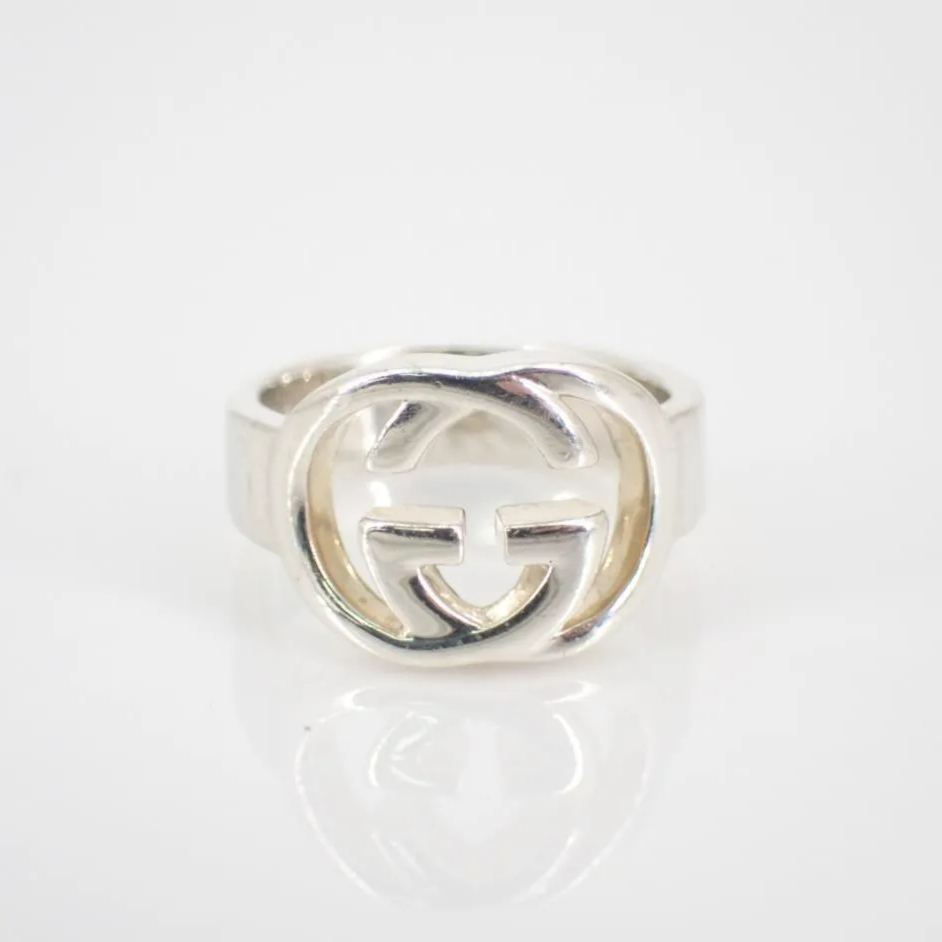 G Simple silver ring