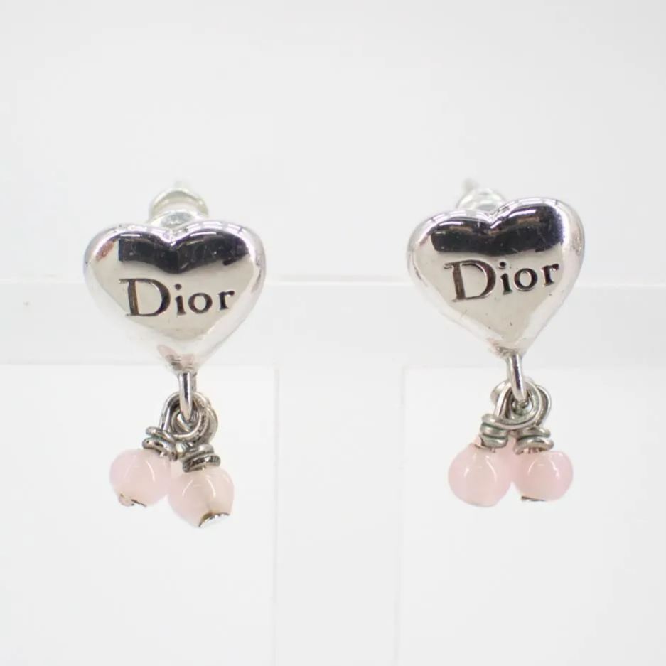 D Heart pendant earrings