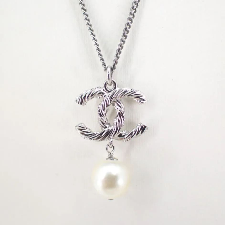 C Double C Pearl Pendant Necklace