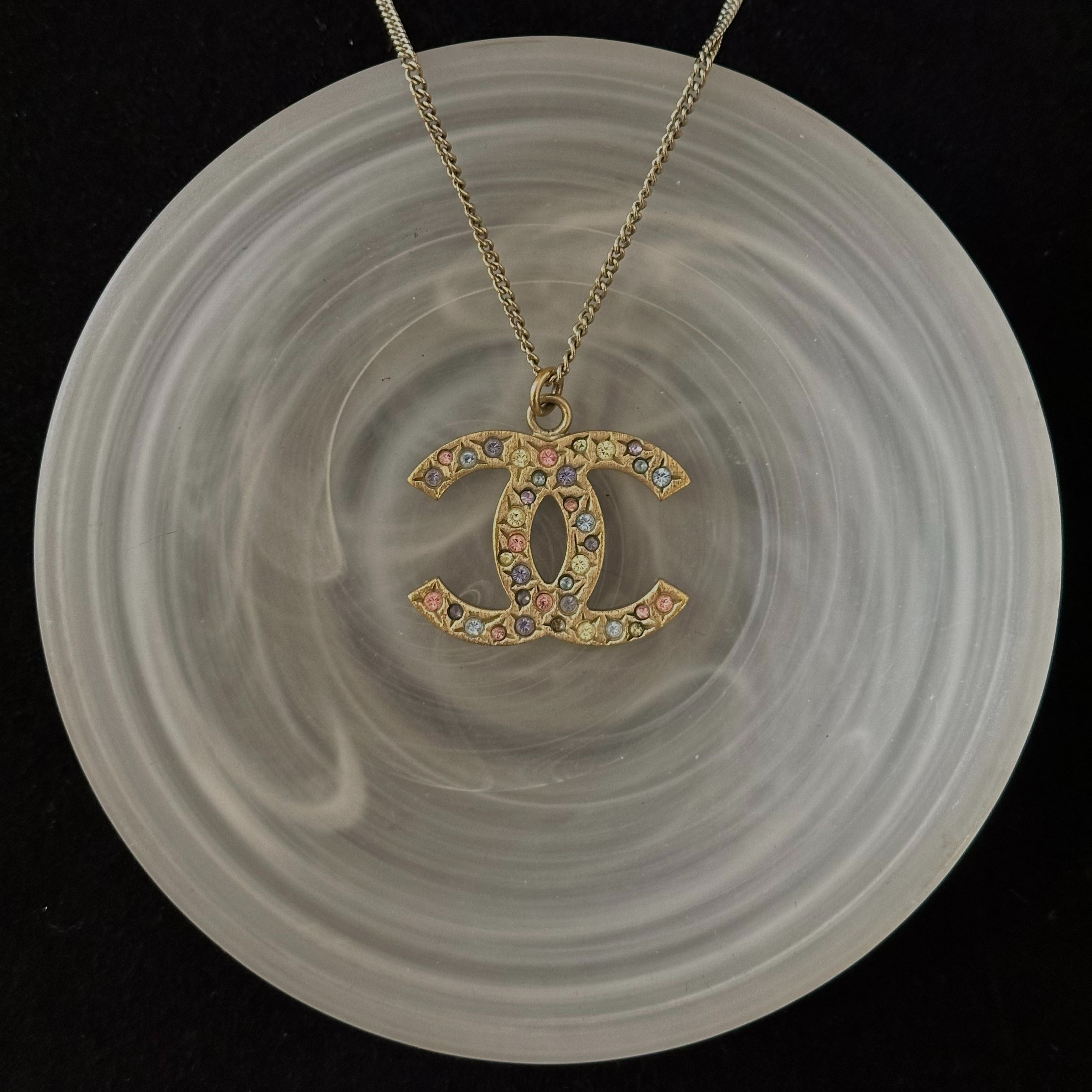 C Double C colorful rhinestone necklace