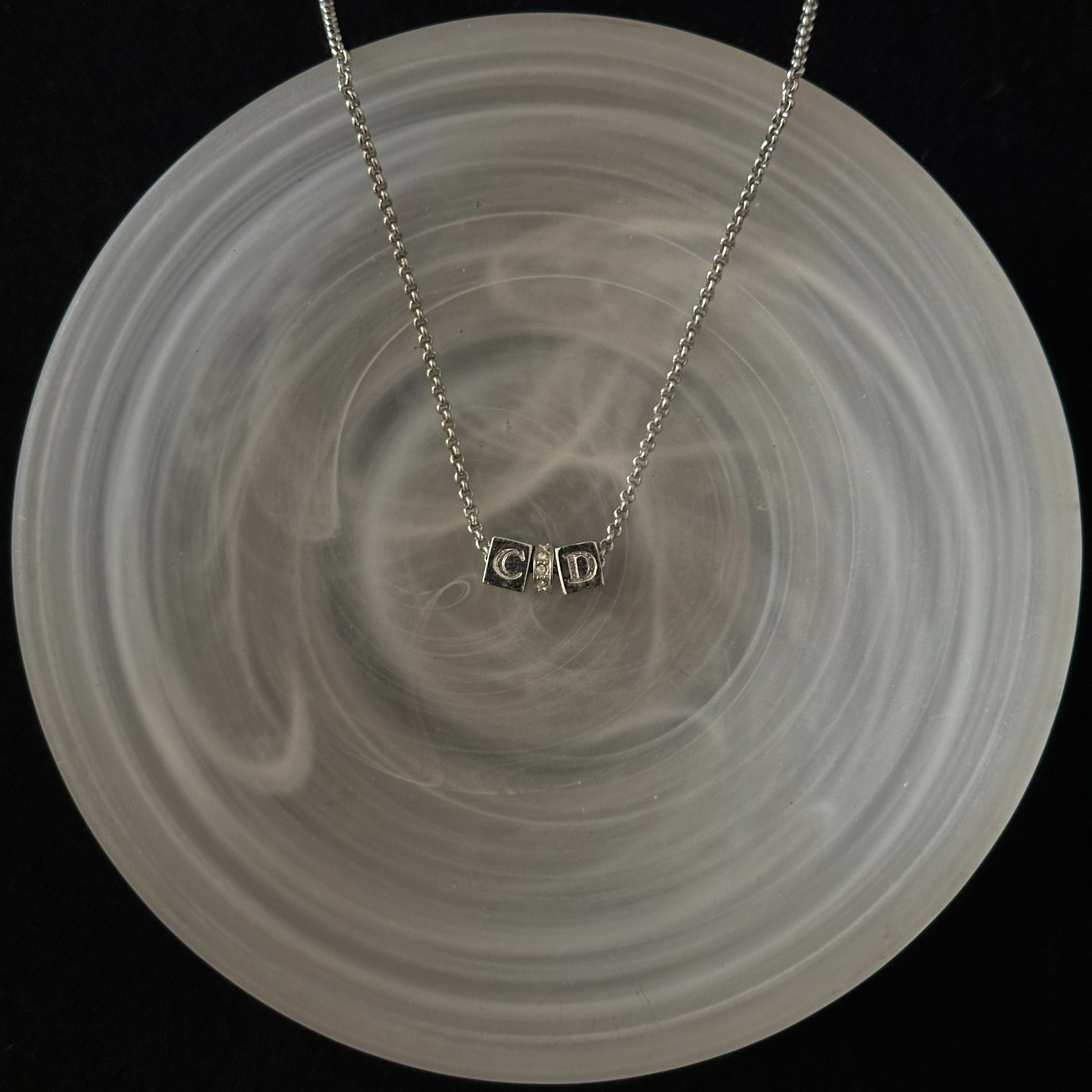 D Square logo necklace