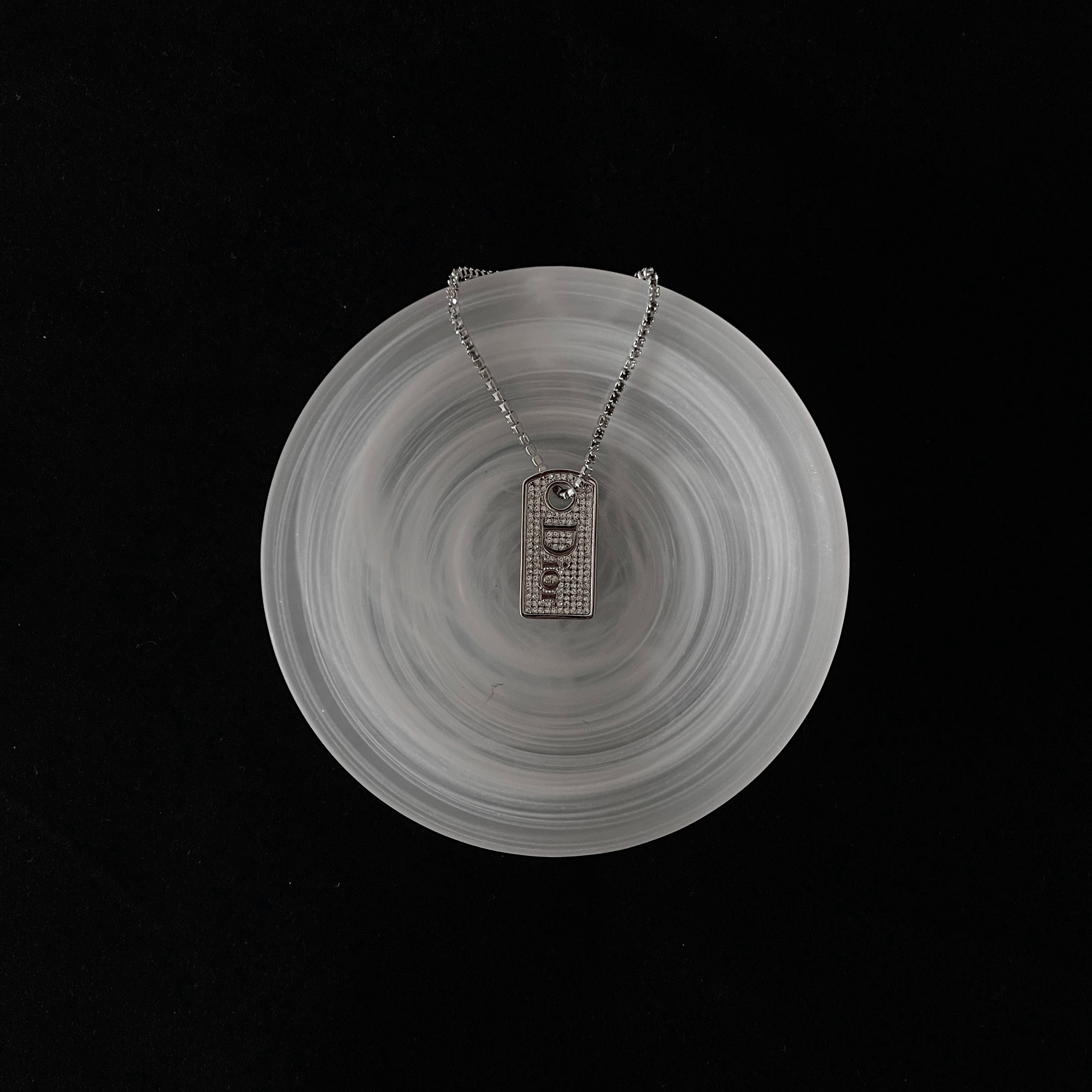 D Nameplate full diamond necklace