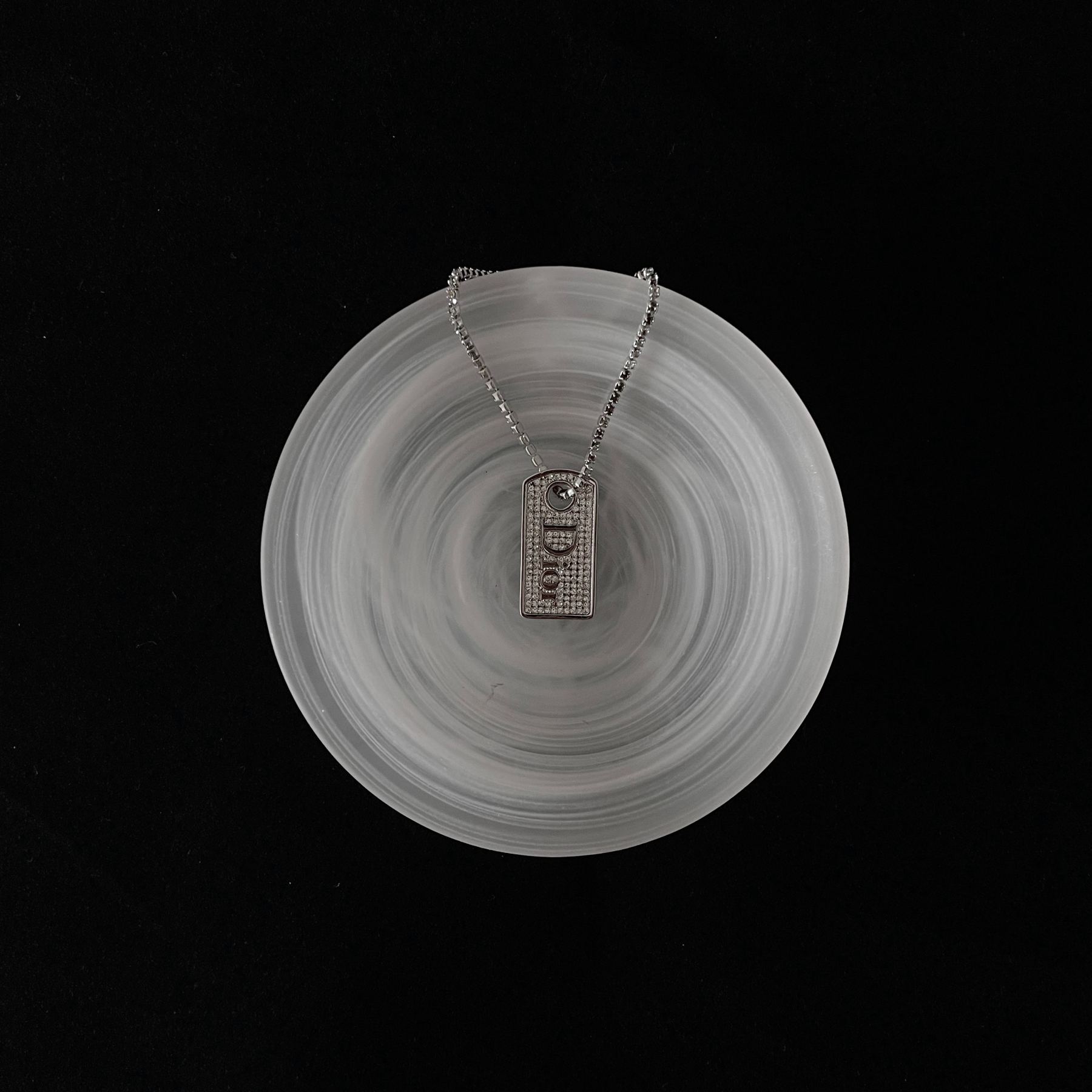 D Nameplate full diamond necklace